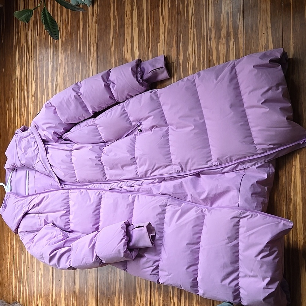 Sweaty Betty Long Purple Puffer